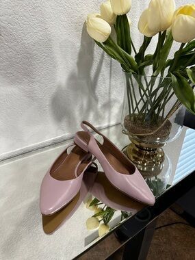 J. Jill Pale Pink Pointed Slingback Flats